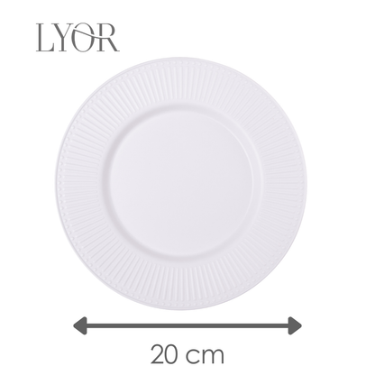 Prato para Sobremesa Aveline 20cm Branco Melamina - Lyor