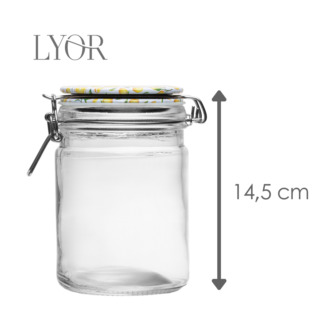 Pote Hermético com Clipe em Metal Siciliano 710ml Vidro - Lyor