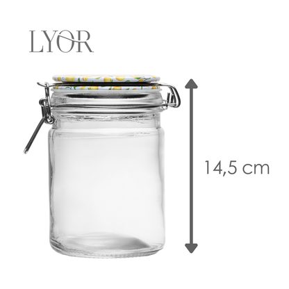 Pote Hermético com Clipe em Metal Siciliano 710ml Vidro - Lyor