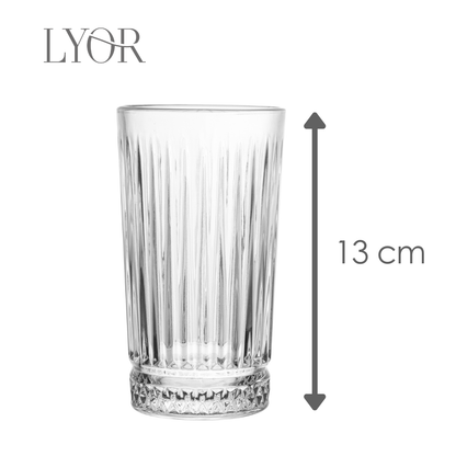 Copo Alto de Cristal Deli Diamante 280ml - Lyor