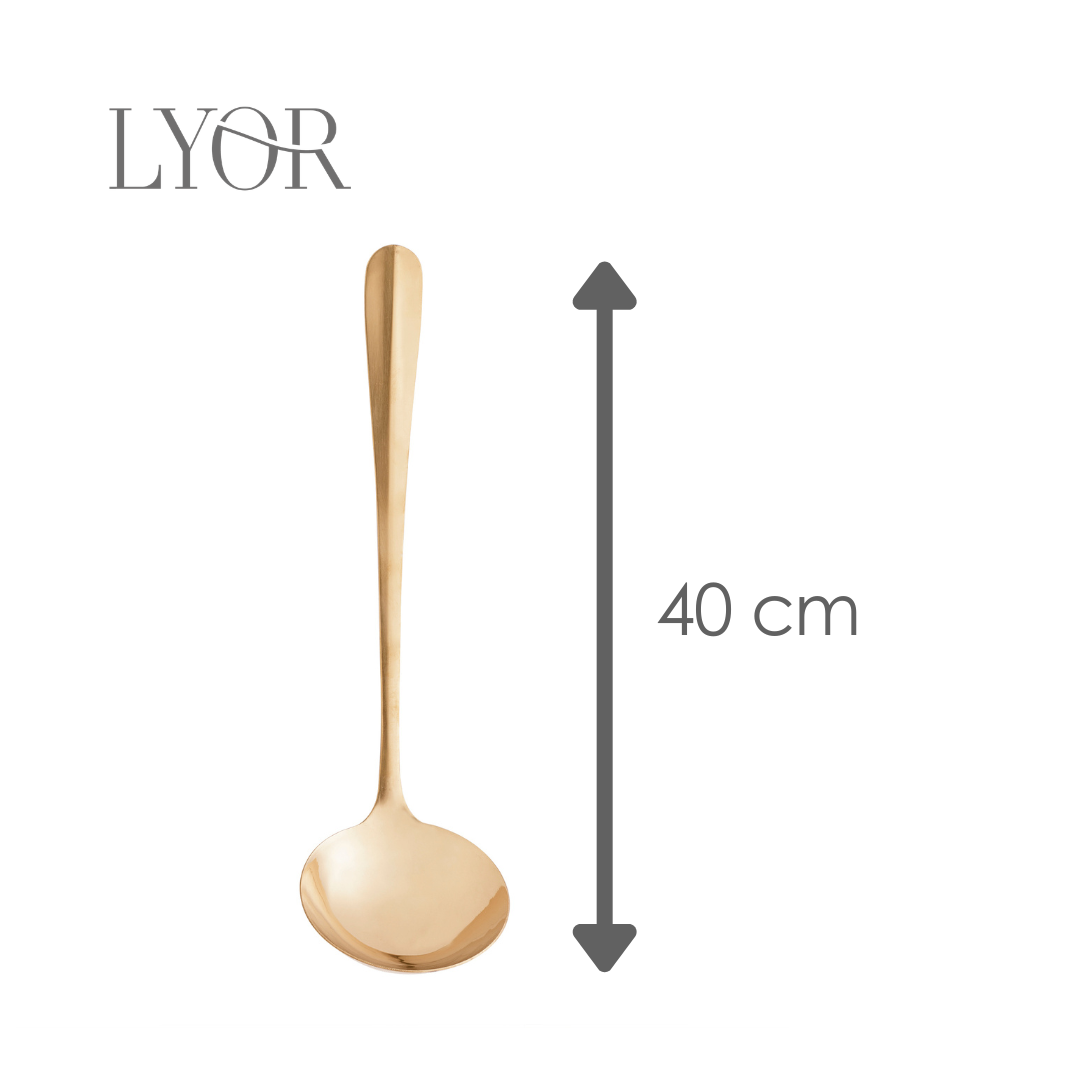 Concha de Aço Inox Positano Dourada 32cm - Lyor