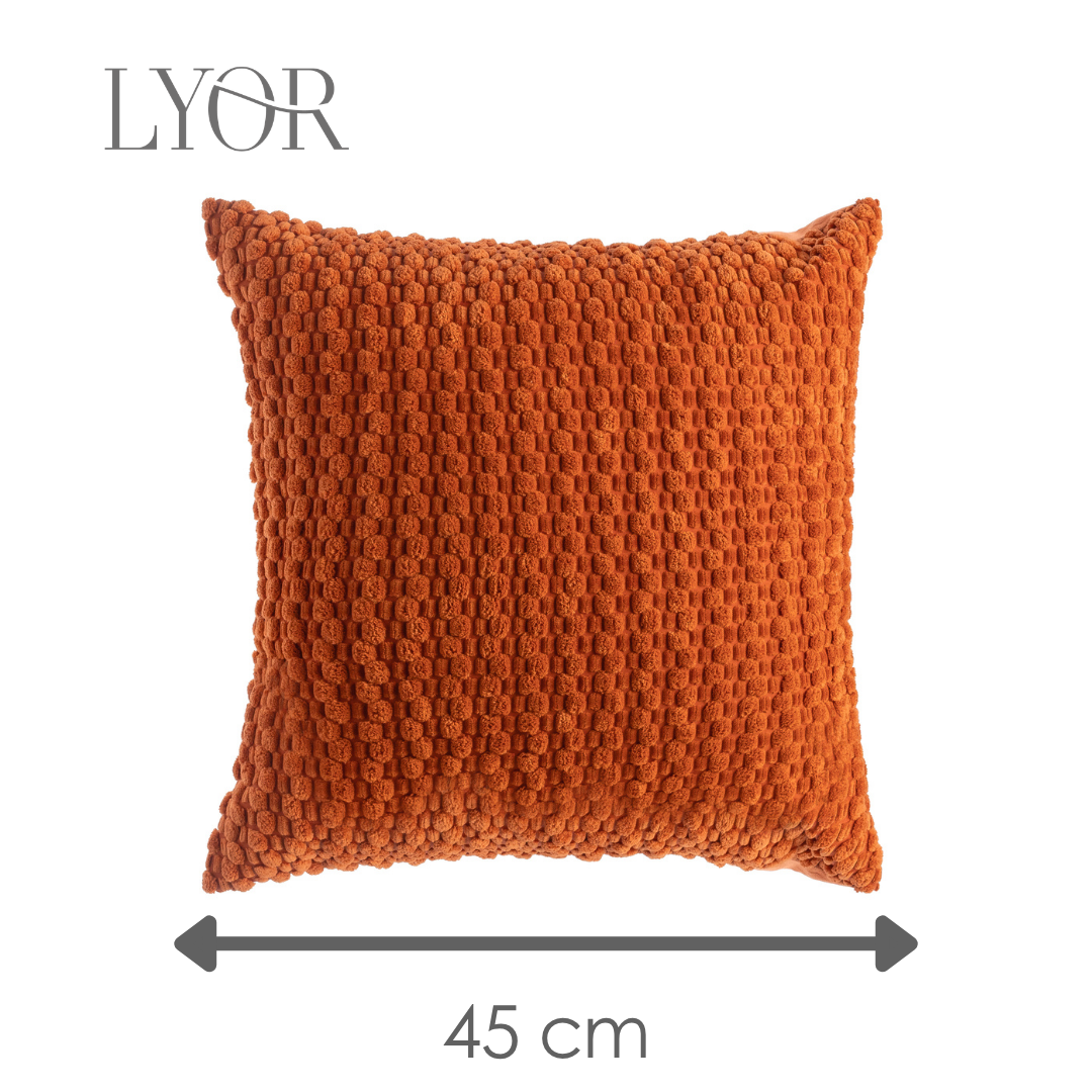 Capa para Almofada Abraço 45cm x 45cm Terracota Poliéster - Lyor