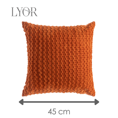 Capa para Almofada Abraço 45cm x 45cm Terracota Poliéster - Lyor