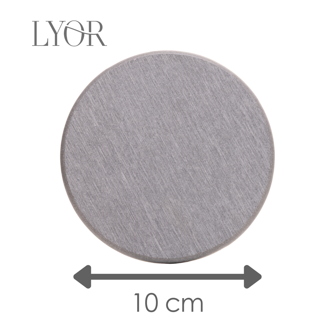 Conjunto 2 Porta Copos 10cm Cinza Pedra Diatomita - Lyor