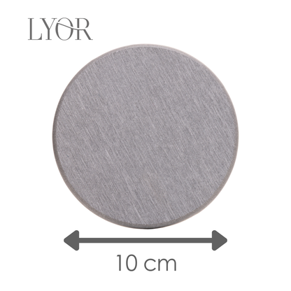 Conjunto 2 Porta Copos 10cm Cinza Pedra Diatomita - Lyor
