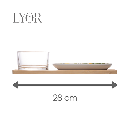 Conjunto 3 Peças para Servir Siciliano 28cm x 10,5cm x 6cm Bambu - Lyor
