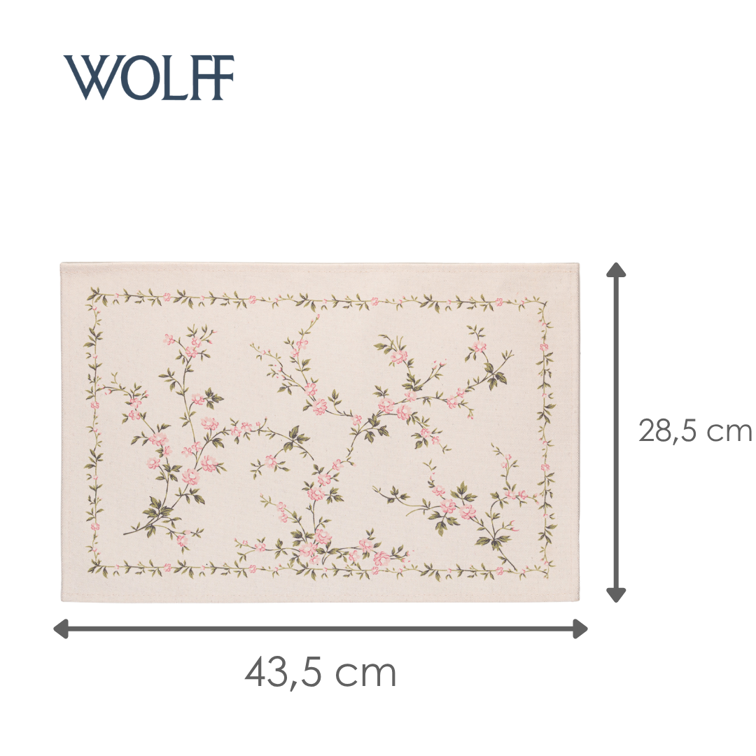 Jogo Americano Florale 43,5cm x 28,5cm Canvas - Wolff