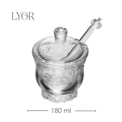 Meleira com Pegador e Tampa Serena 180ml Cristal - Wolff