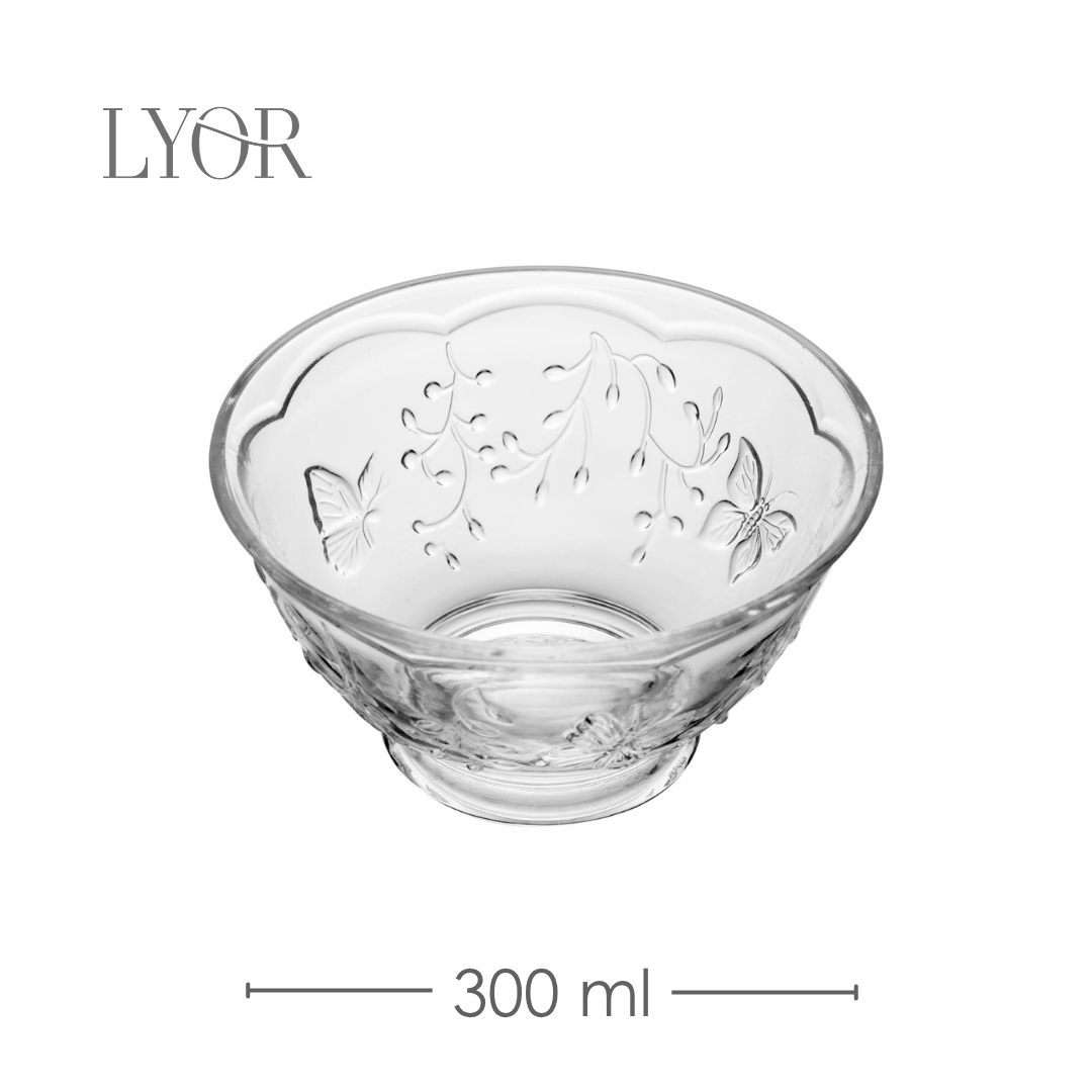 Bowl New Butterfly 12cm x 12cm x 6,5cm Cristal Ecológico - Lyor