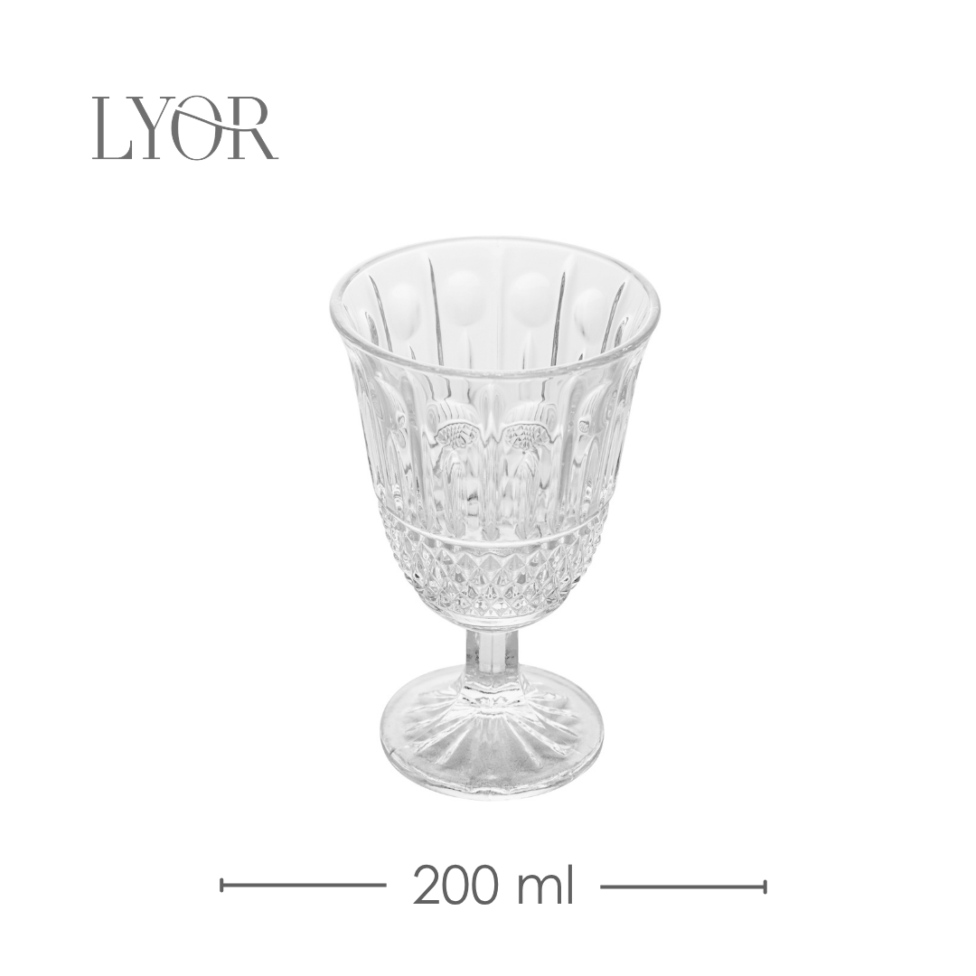Taça de Água Marine 200ml Vidro - Lyor