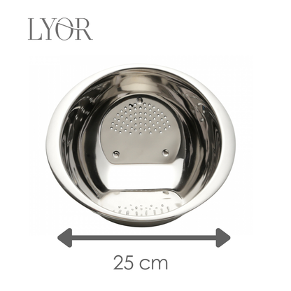 Escorredor de Arroz de Aço Inox Prime 25cm - Lyor