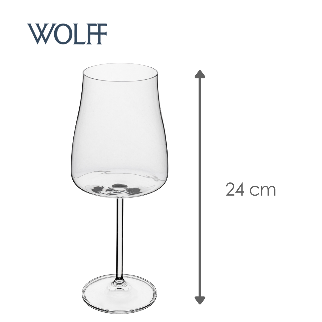 Jogo 6 Taças de Vinho De Cristal Ecológico Bohemia Alex 600Ml - Wolff
