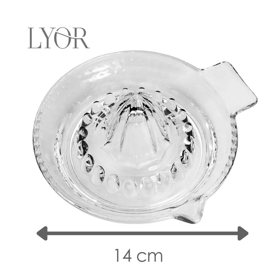 Espremedor de Frutas 14cm x 13,5cm x 7cm Cristal - Lyor