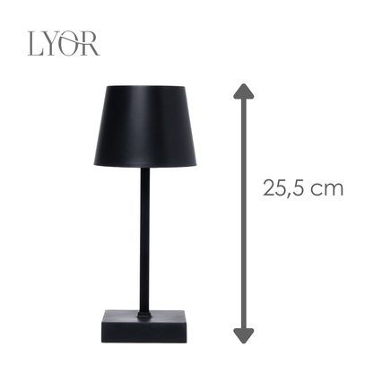 Luminária de Mesa Recarregável Led Usb Touch Neolight 10,5cm x 26cm Preto Plástico - Lyor