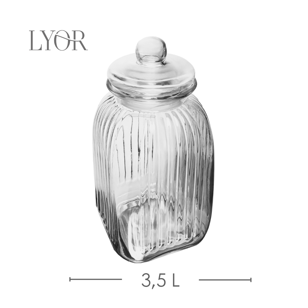 Pote Hermético Essência 3,5L Vidro - Lyor
