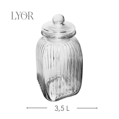 Pote Hermético Essência 3,5L Vidro - Lyor