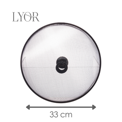 Tela Protetora para Alimentos de Metal Revestida com Plástico Preta 35cm x 13cm - Lyor