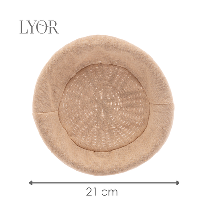 Cesta Redonda de Rattan Plástico com Forro em Tecido - Lyor