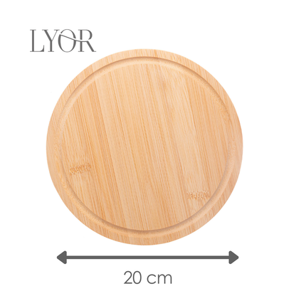 Tábua de Bambu Round 20cm x 20cm x 1cm - Lyor