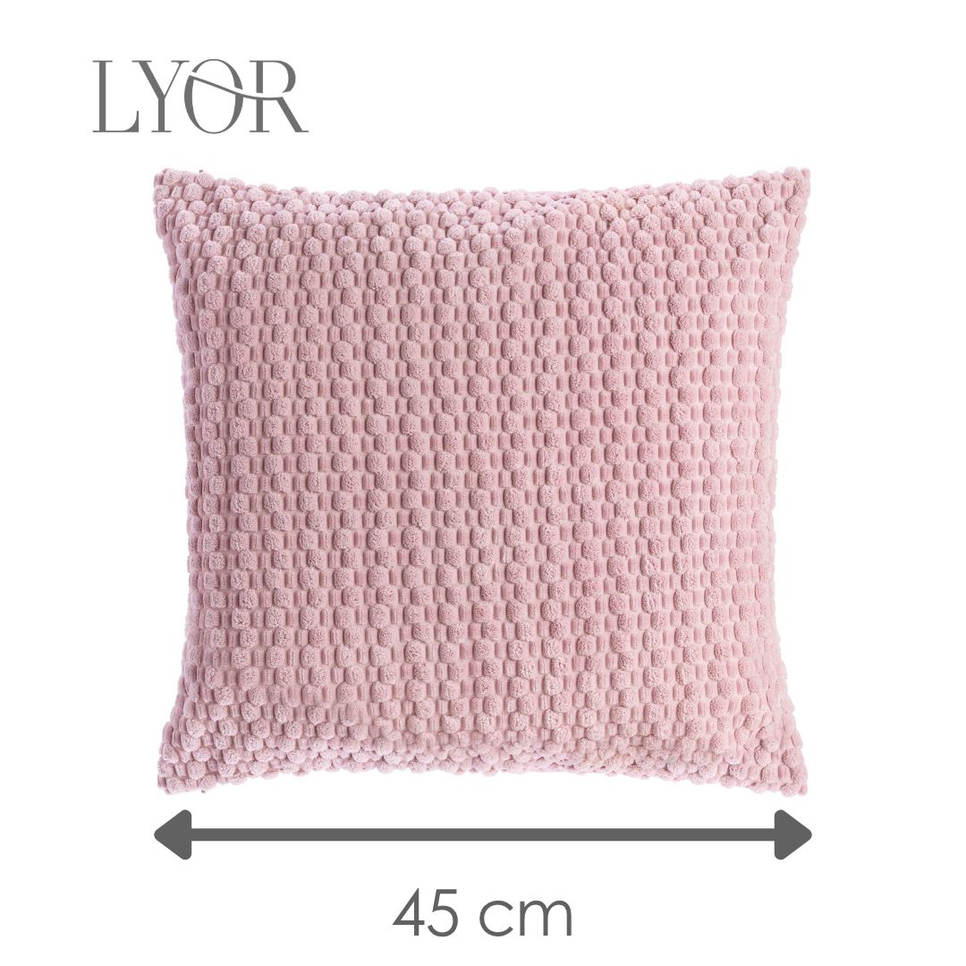 Capa para Almofada Abraço 45cm x 45cm Rosa Poliéster - Lyor