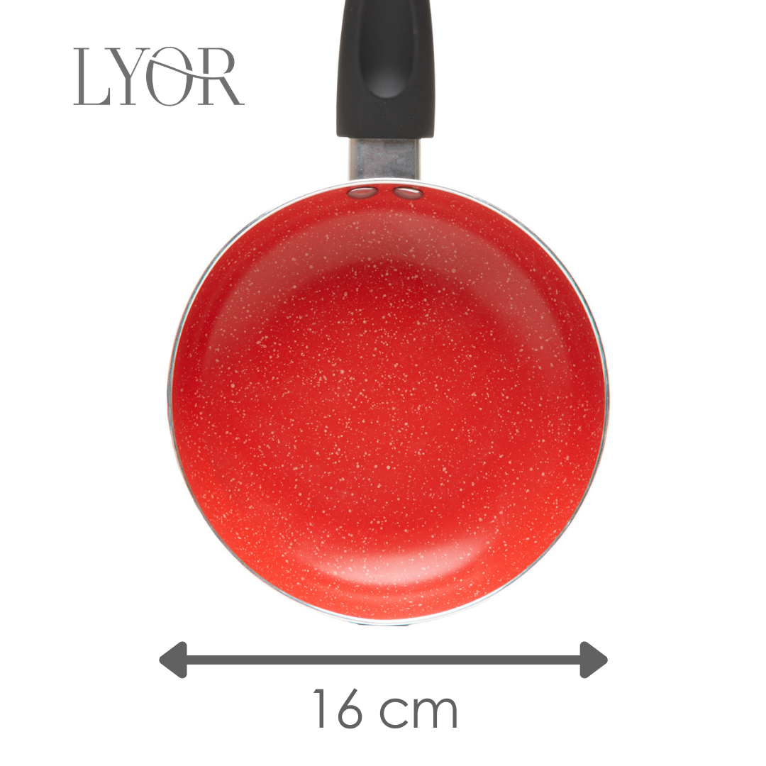 Frigideira Granito Chef Vermelho 16cm Alumínio com Revestimento Antiaderente - Lyor