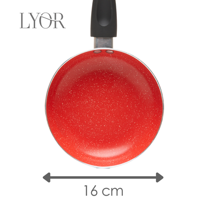 Frigideira Granito Chef Vermelho 16cm Alumínio com Revestimento Antiaderente - Lyor