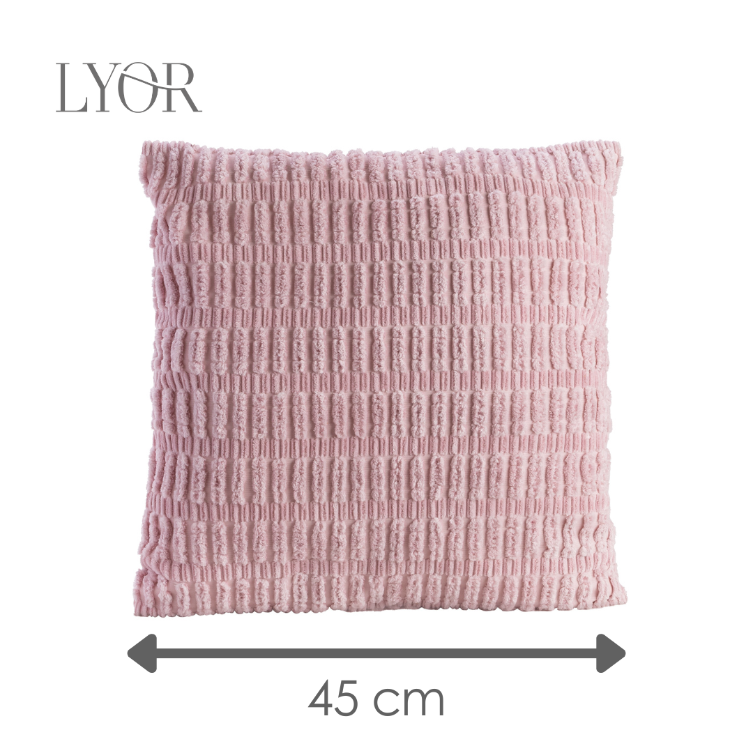 Capa para Almofada Carinho 45cm x 45cm Rosa Poliéster - Lyor