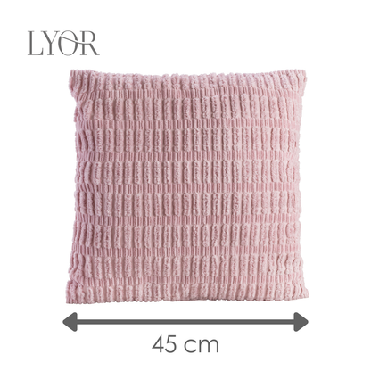 Capa para Almofada Carinho 45cm x 45cm Rosa Poliéster - Lyor