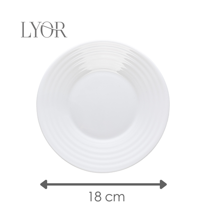 Prato Sobremesa Mirage 18cm Branco Opalino - Lyor