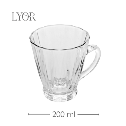 Xícara para Café de Cristal Radial 160ml - Lyor