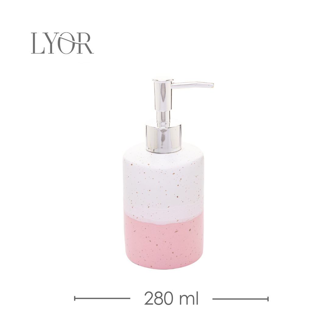 Conjunto 2 Peças para Banheiro de Cerâmica Degradê Rosa - Lyor