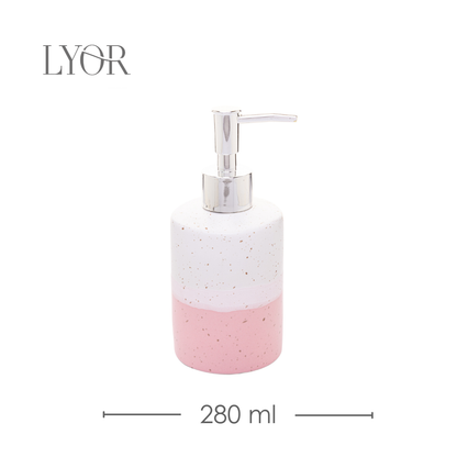 Conjunto 2 Peças para Banheiro de Cerâmica Degradê Rosa - Lyor
