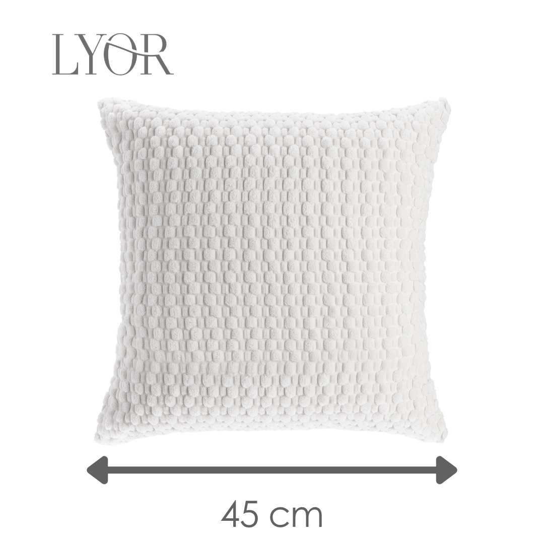 Capa para Almofada Abraço 45cm x 45cm Branca Poliéster - Lyor