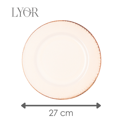 Prato Raso Linear Cerâmica Branco - Lyor