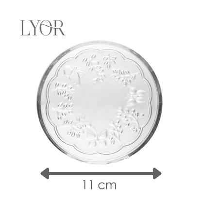 Prato Decorativo New Butterfly 11cm x 1,5cm Cristal Ecológico - Lyor