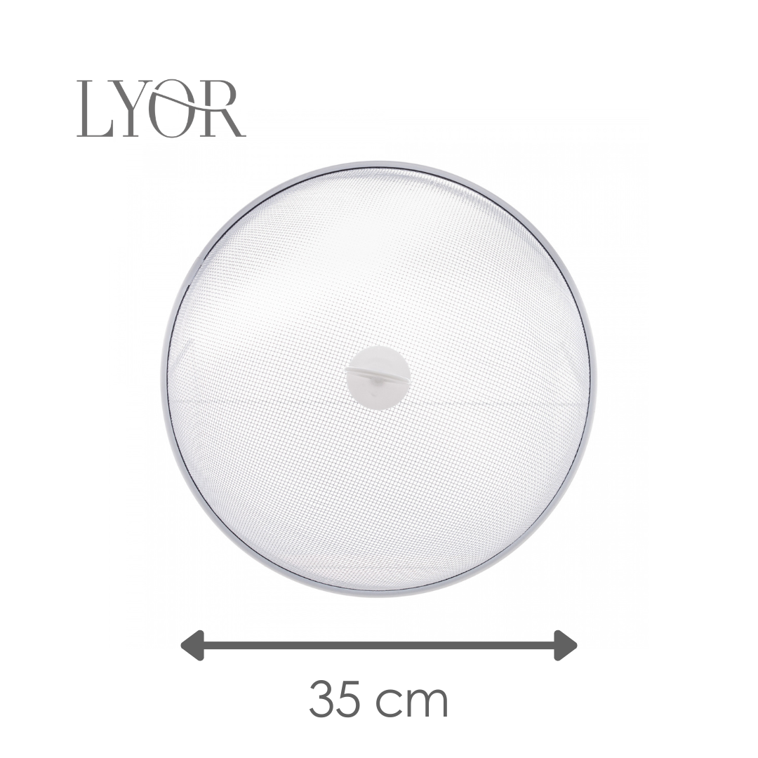 Tela Protetora para Alimentos de Metal Revestida com Plástico Branca 35cm x 13cm - Lyor