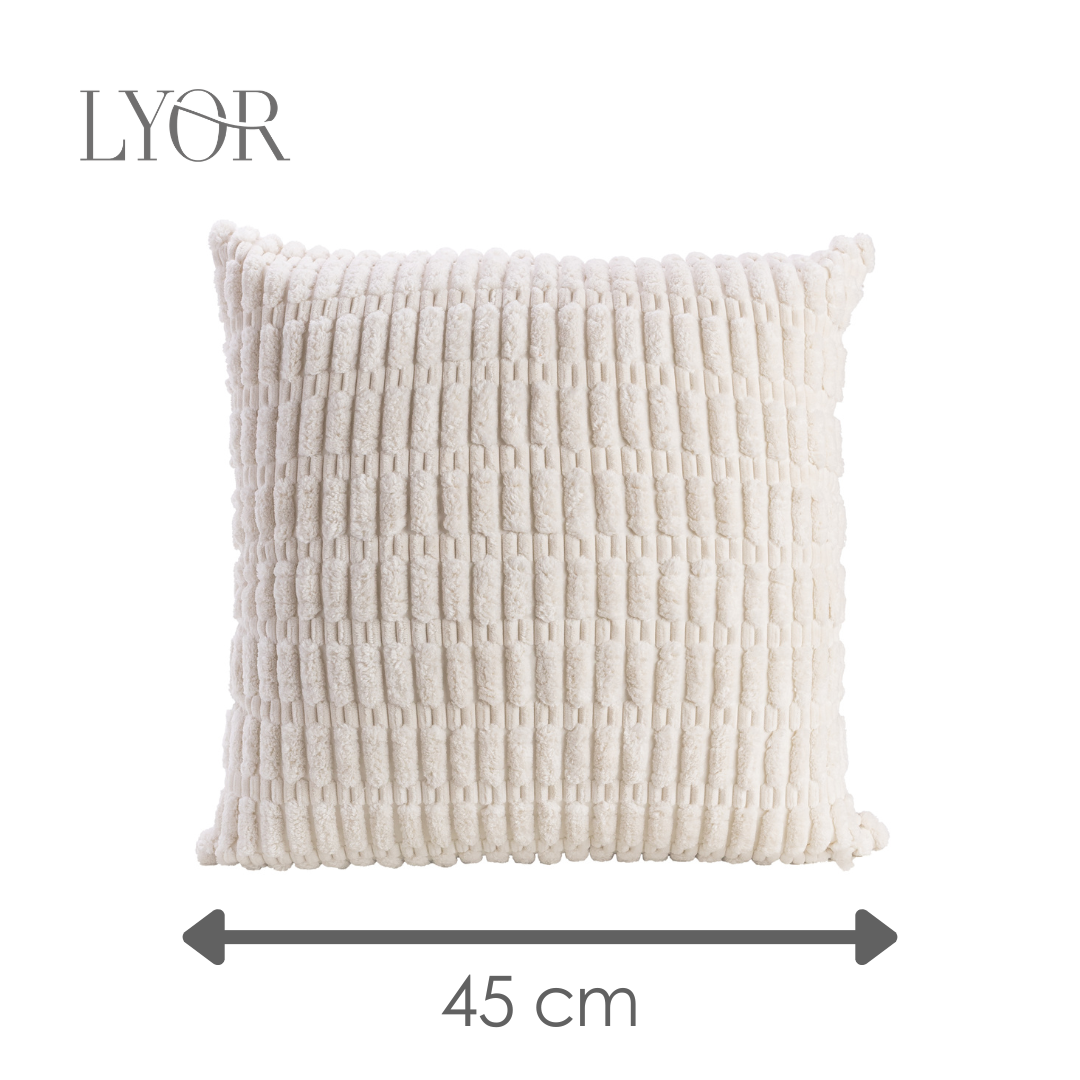 Capa para Almofada Carinho 45cm x 45cm Branca Poliéster - Lyor