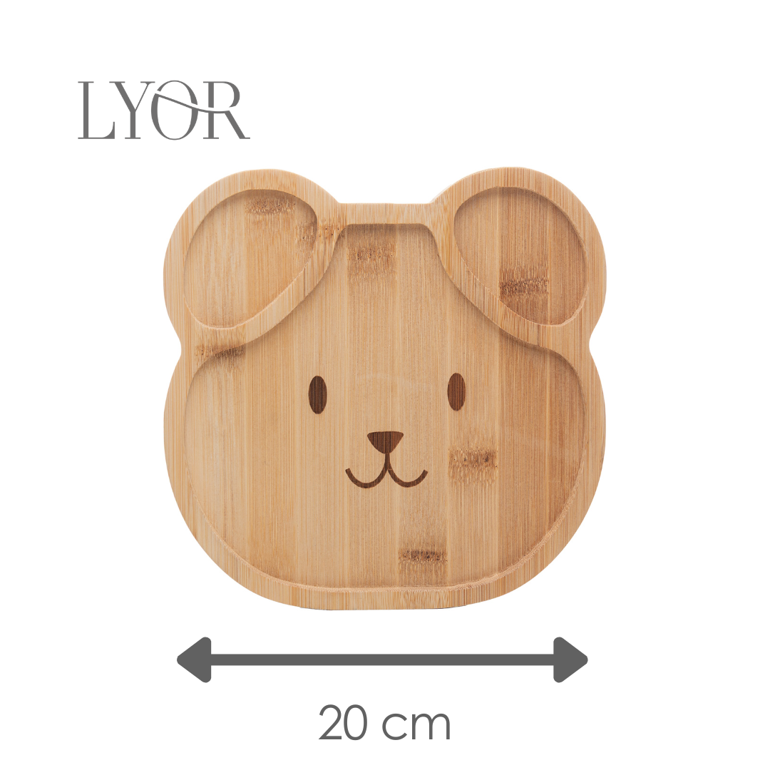 Prato Infantil Dog 20cm x 20cm x 1,2cm Bambu - Lyor
