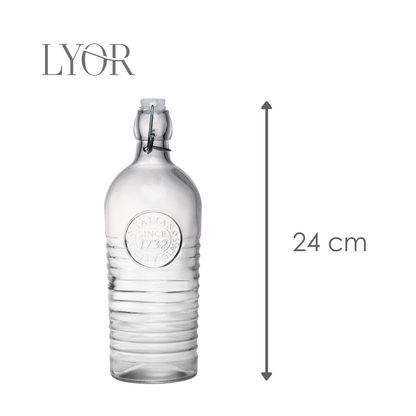 Garrafa com Tampa Hermética 500ml Vidro - Lyor