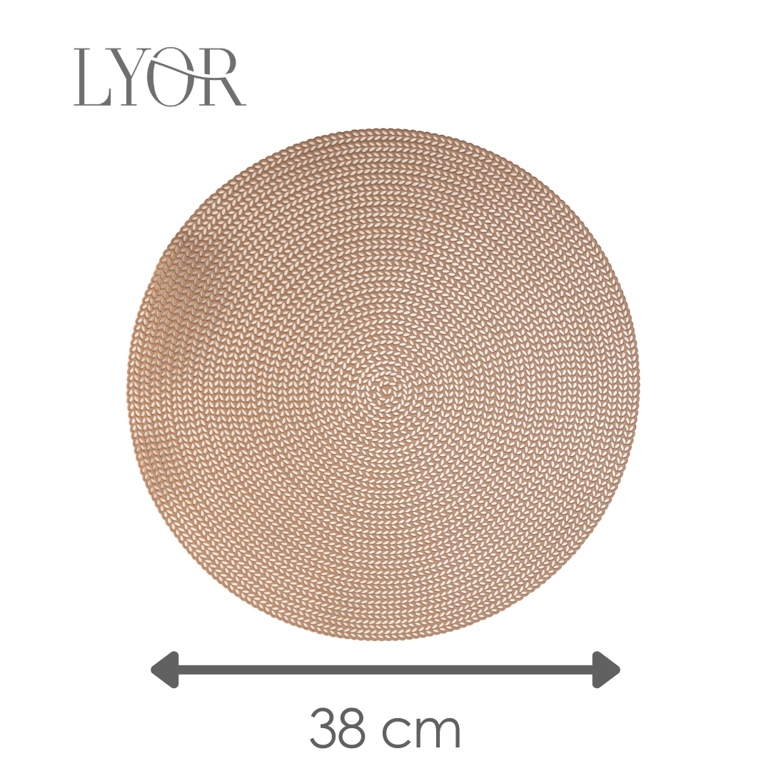 Lugar Americano Roma 38cm Marrom PVC - Lyor