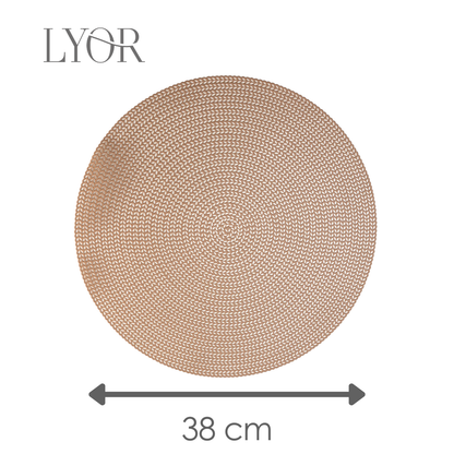 Lugar Americano Roma 38cm Marrom PVC - Lyor