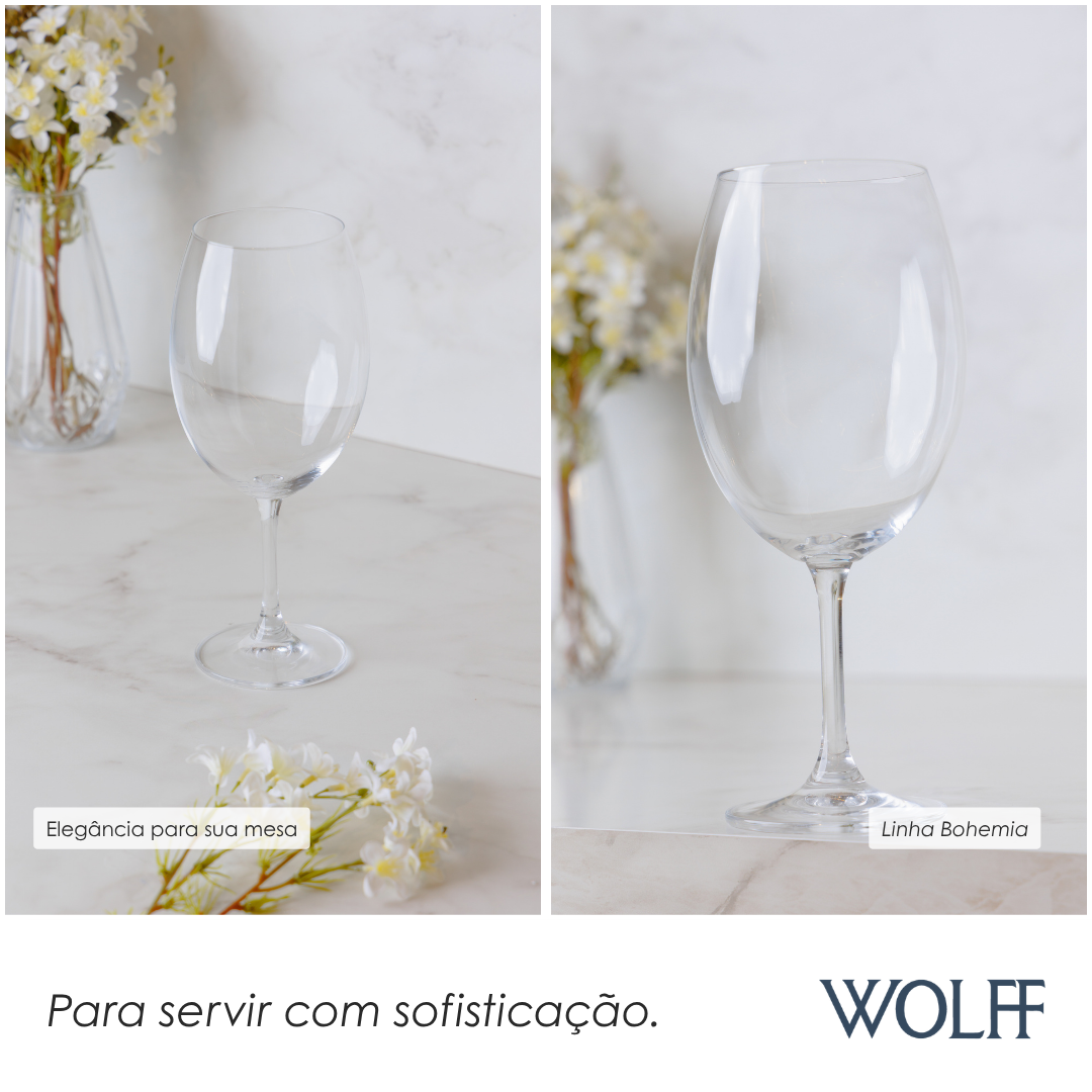 Taça de Degustação de Vinho de Cristal Ecológico Bohemia Sommelier 580ml - Lyor