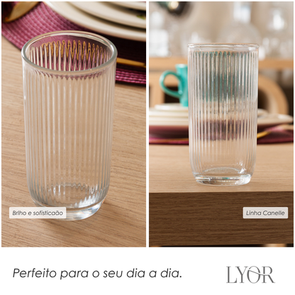 Copo Alto Canelle 233ml Vidro - Lyor