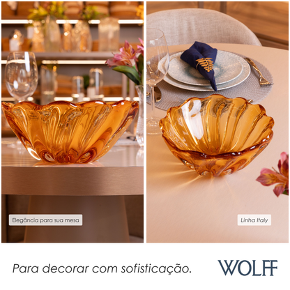 Centro de Mesa Âmbar Vidro - Wolff