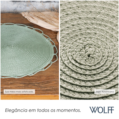Jogo Americano de Plástico Verde 38cm - Wolff