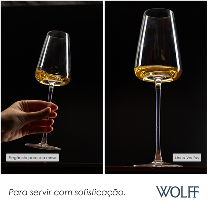 Conjunto 2 Taças de Vinho de Cristal Ecológico Scintillans Veritas 300ml - Wolff