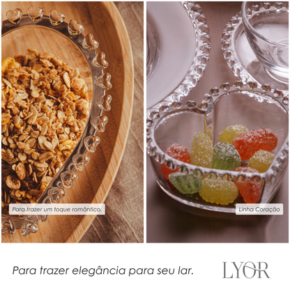 Bowl de Cristal Coração - Lyor