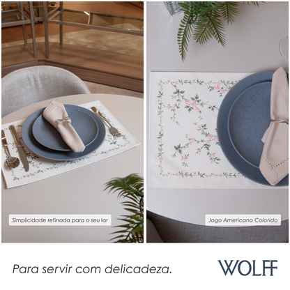 Jogo Americano Florale 43,5cm x 28,5cm Canvas - Wolff