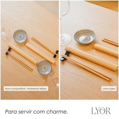 Conjunto 8 Peças para Sushi Sakai Bambu - Lyor