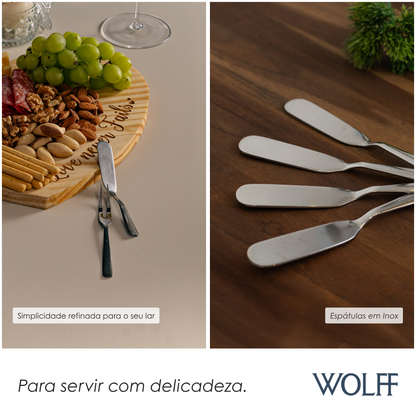 Conjunto 4 Espátulas de Aço Inox - Wolff